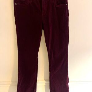 KUT From The Kloth Women's Maroon Karen Baby Bootcut Corduroy Pants Size 12